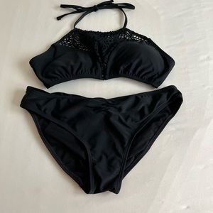 Adore Me size medium halter top black bikini